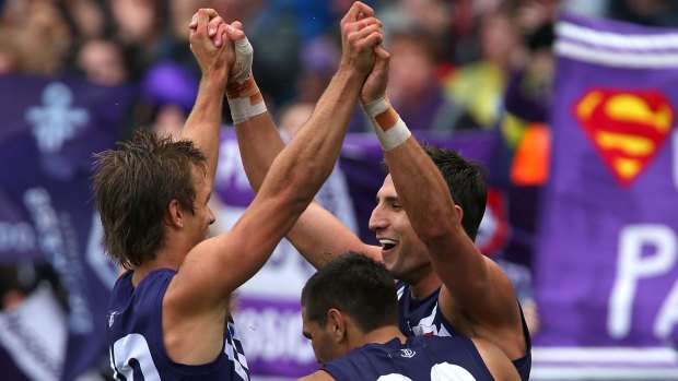 Matthew Pavlich kicked eight goals to help put the Eagles to the sword in the second Western Derby of 2012