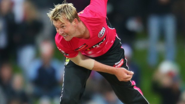 Still delivering: Sixers paceman Brett Lee.