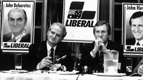 Mr Ruddock with Liberal leader John Hewson in 1992.