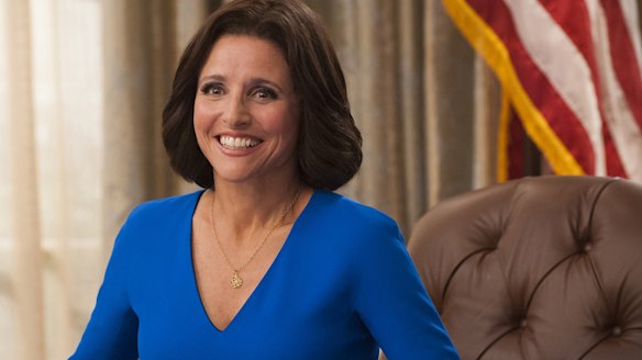 Julia Louis-Dreyfus as Selina in the HBO spoof <i>Veep</i>.