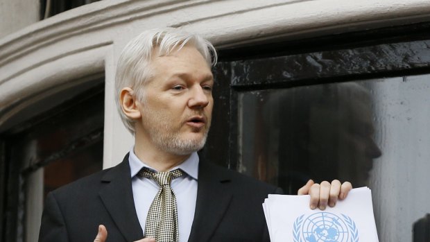 Julian Assange at Ecuadorian embassy.