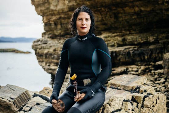 Franklin chef Analiese Gregory has developed a love affair with Tasmania, foraging and diving on her days off.