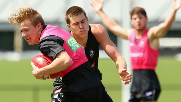 Jordan De Goey at pre-season training.