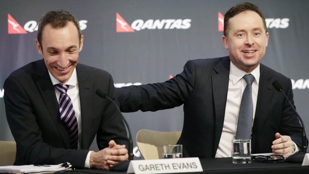 Gareth Evans and Qantas chief executive, Alan Joyce.
