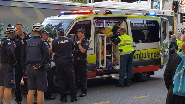 Police, fire crews and paramedics attended the crash at Adelaide Street on Wednesday morning.