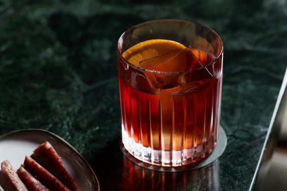One of the riffs on the negroni at Bar Conte.