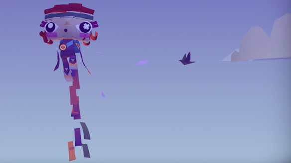 Atoi, the unique, female lead character from <i>Tearaway</i> and <i>Tearaway Unfolded</i>.
