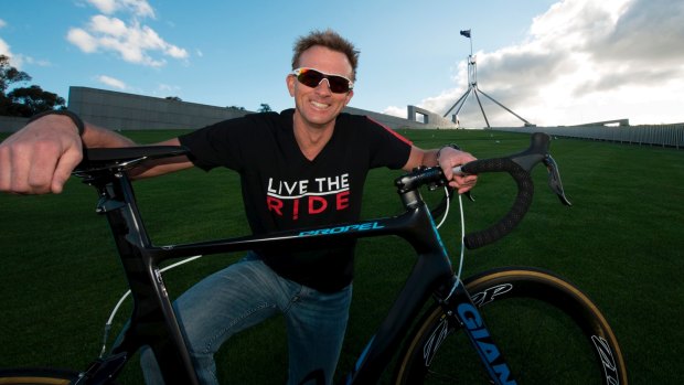 Public servant Eric Aichinger will cycle 2200km for charity.