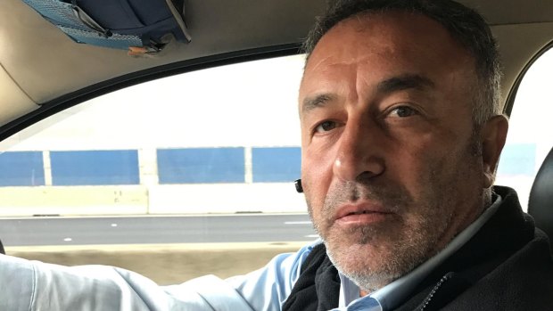 Yusuf Ozyilmaz was among the taxi drivers who joined the Bolte Bridge go-slow. Picture: Adam Carey