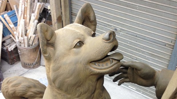 The statue of Hachiko which is to be unveiled on March 8.
