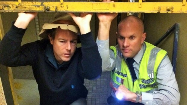 Bren Burkevics and Tim the Yowie Man snoop around the subterranean world of the Woden bus interchange.