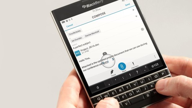 "Bizarre": Blackberry's new square-shaped Passport smartphone.