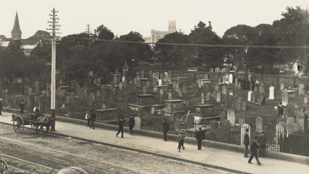 Central station was built on land previously occupied by the Devonshire Street Cemetery. 
