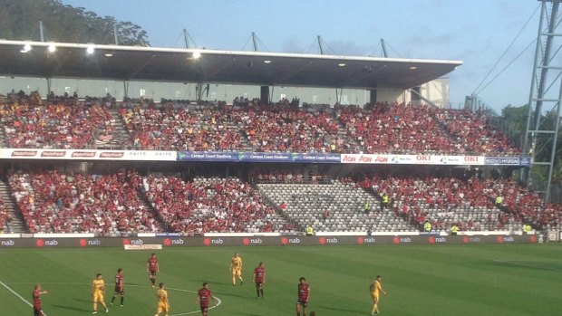 The Wanderers' 'active supporters' bay was empty during Sunday's match as supporters protested against the FFA's treatment of fans.