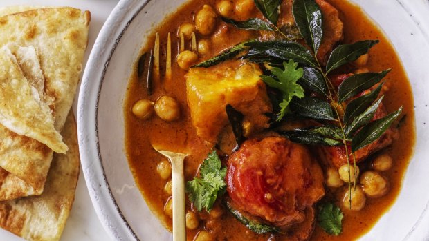 Andrew McConnell's Tomato and chickpea curry.