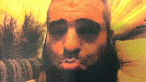 Hamdi Alqudsi pouts in an image sent to two foreign fighters during a Skype call.