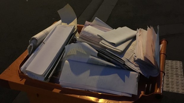 The private documents in the bin included medical records and copies of cheques. 