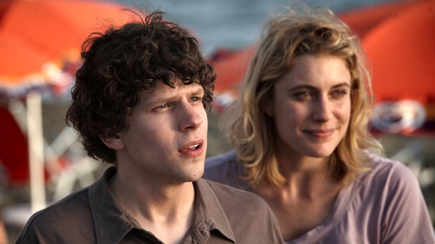 Gerwig and co-star Jesse Eisenberg in 2012's To Rome With Love.