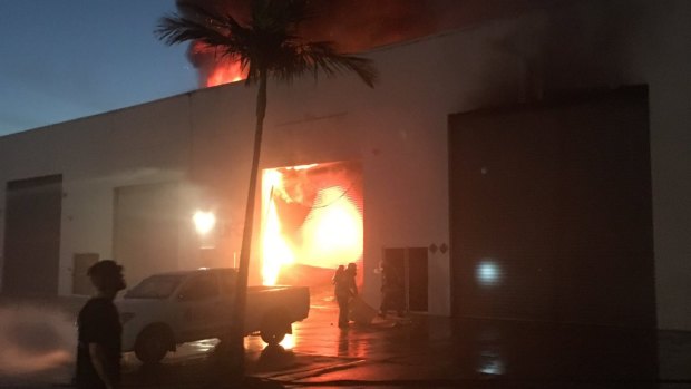 Flames engulf three Gold Coast factories