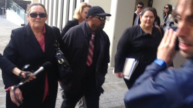 Patrick Comeagain outside Perth Magistrate's Court in 2014.