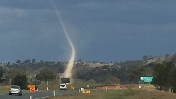 A landspout was spied in Gungahlin on Sunday afternoon.
