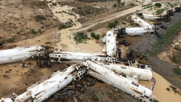 The derailed train was carrying 819,000 litres of sulphuric acid.