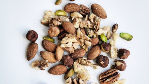 Nuts: a good source of fibre.