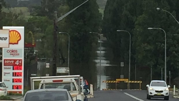 Flooding in downtown Bega on the south-east NSW coast.