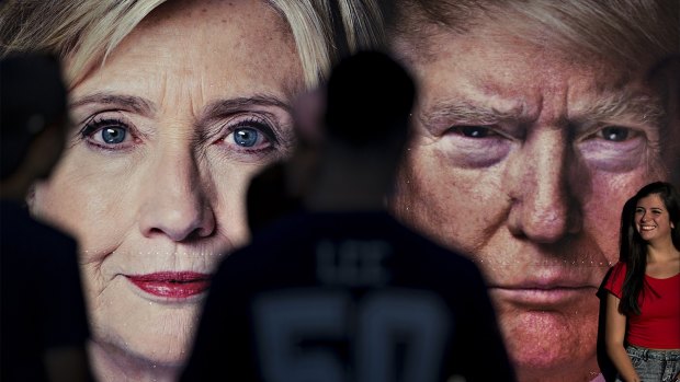 Face off: Clinton and Trump .