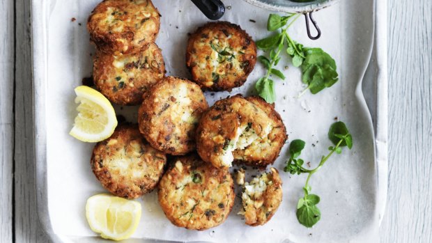 Dill fish cakes with parsnip purée