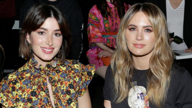 Jesinta Franklin (right) and fashion blogger Carmen Hamilton at the Coach spring 2018 show during New York Fashion Week.