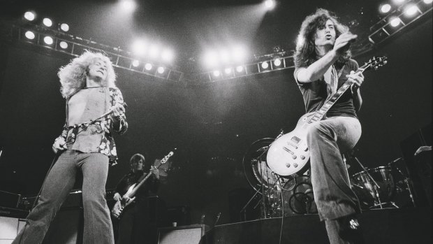 Robert Plant and Jimmy Page front Led Zeppelin. The band's hit <i>Stairway to Heaven</i> has earned hundreds of millions since it was released in 1971.
