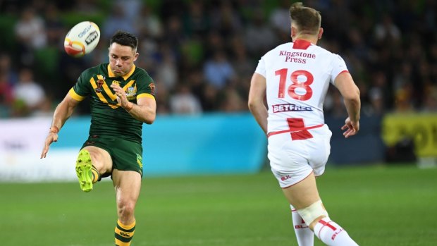 Mixed night with the boot: Cronk puts up a bomb against England.