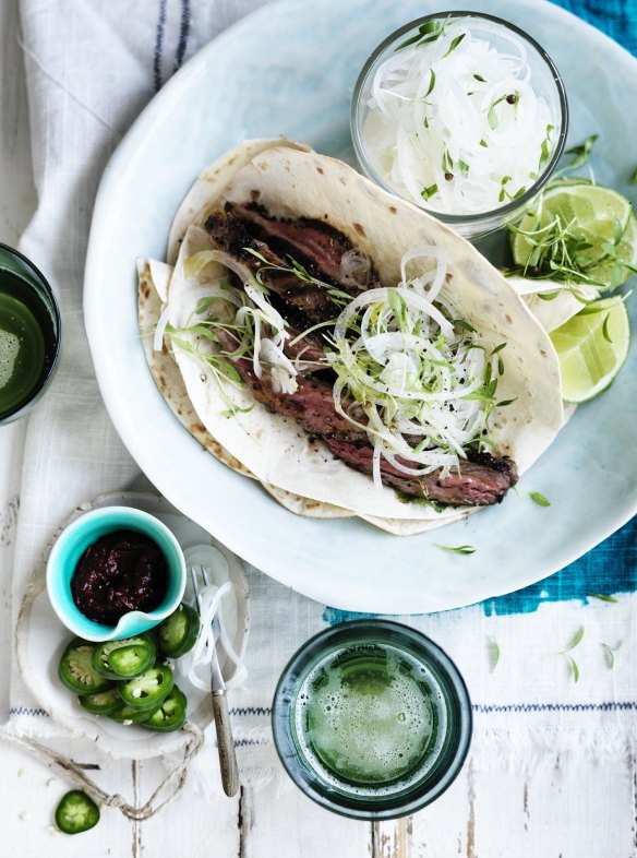 Neil Perry's skirt steak tacos.