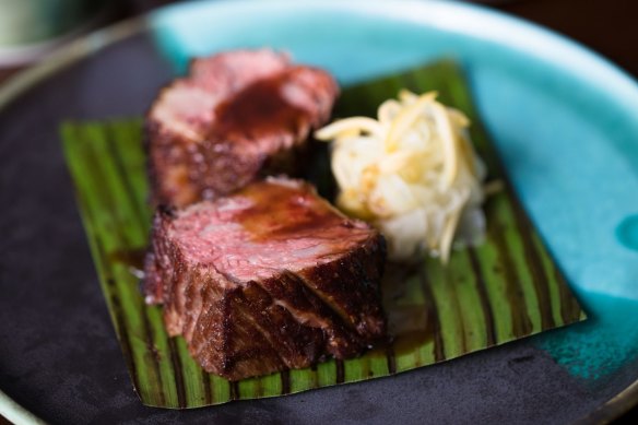 Savoury full point: Char-grilled beef short rib, glistening with fat and flavour.