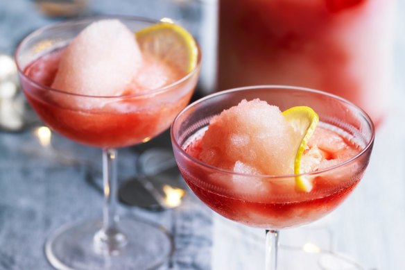 Make ahead: Adam Liaw's Campari frose punch.