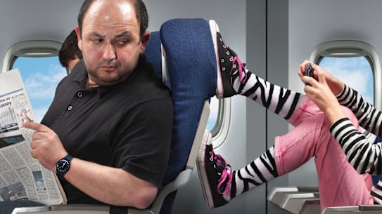 Seat kicking: It's annoying but not the most likely reason to cause air rage according to a new study.