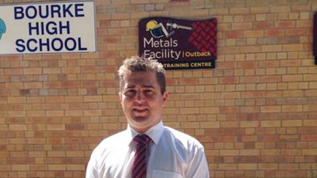 Bourke High School principal Andrew Ryder was allegedly struck with a wooden garden stake.