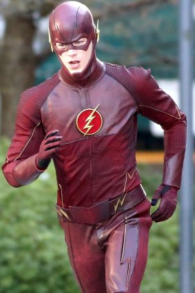 Flashy: Grant Gustin as The Flash.