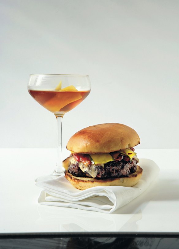 You can still do business over a burger - especially if it's the wagyu burger and Martinez cocktail at Rockpool Bar and Grill. 
