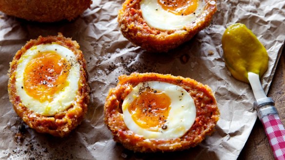 Chorizo Scotch eggs.