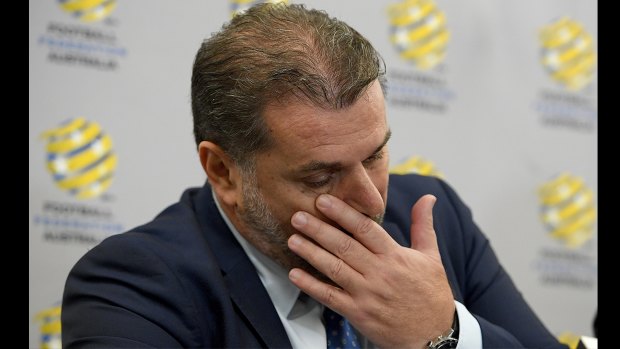 Ange Postecoglou endured a tough year as Socceroos manager in 2017.