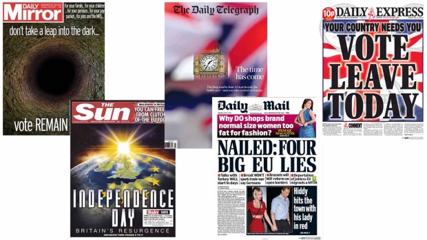 Britain's leading newspapers urged Britons both ways as they began voting in the EU Referendum.