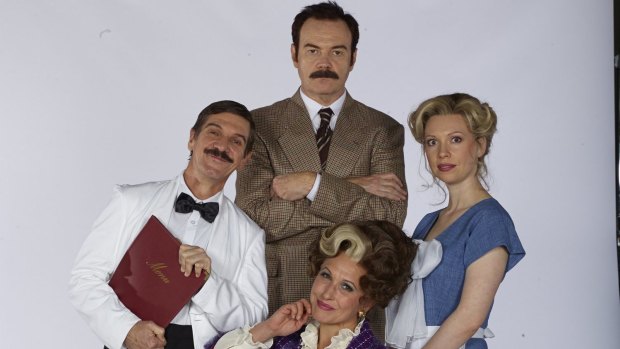 <i>The Fawlty Towers: Live on Stage</I> cast recreate the original show's publicity shot.