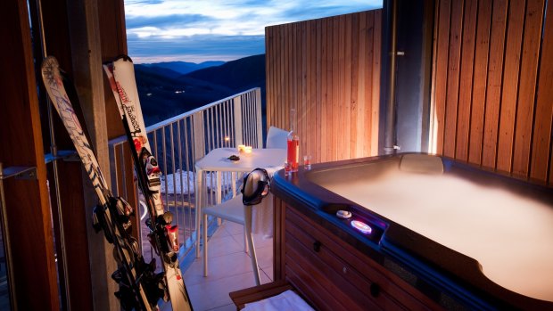 QT Falls Creek comes with private hot tubs on every balcony. 