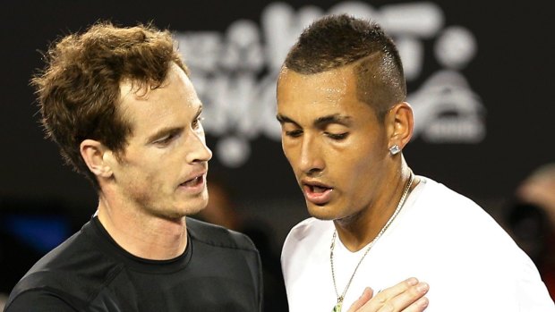 Andy Murray insists Nick Kyrgios is "always happy, friendly, nice to everyone".