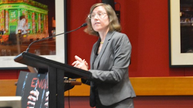 Dr Natalie Mobini, the director of the Office of External Affairs, Australian Baha'i Community, who was the MC at the launch.