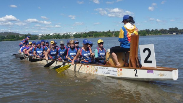Hard work: Dragonboat racing has a real social aspect to it.
