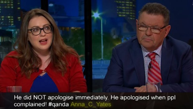 Confrontation: Steve Price dismissed Van Badham's comments as 'hysterical'.