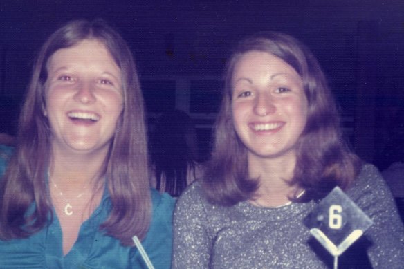 Cathy Danaher and Lynley Walters at Rob's Carousel 1973.